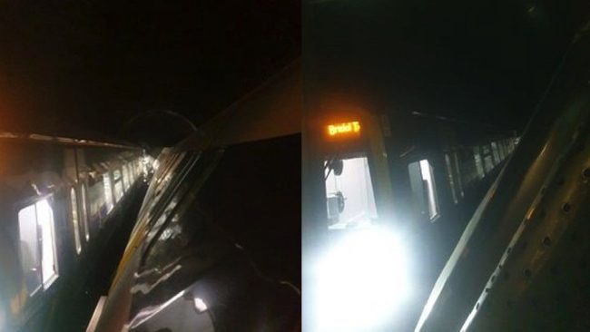 Passengers hurt as 2 trains collide in UK
