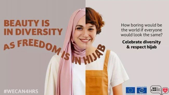 Hijab campaign tweets pulled by Council of Europe after opposition by France