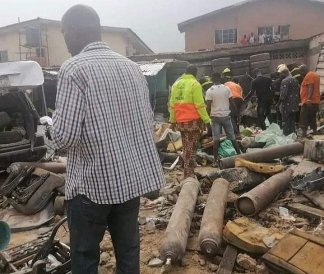 Gas explosion kills 5 in Lagos