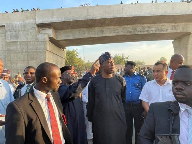 Zulum sets Dec 15 deadline for completion of Borno’s first flyover, 3 other projects