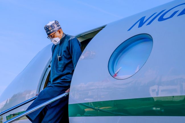 Buhari leaves Paris for trade fair in South Africa