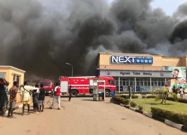 Fire at Abuja's Next Cash & Carry supermarket