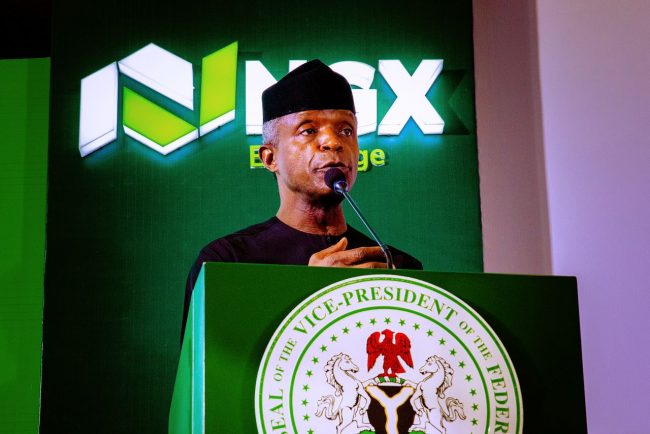 Nigeria’s capital markets can advance globally with young people and technology —Osinbajo