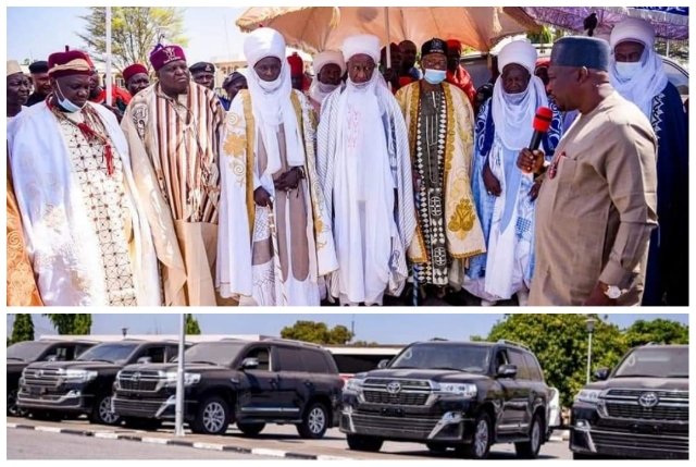 Fintiri gives out new vehicles to Adamawa traditional rulers