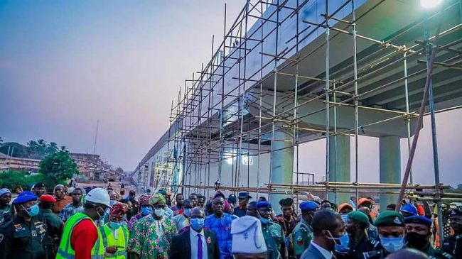 Oyetola satisfied with quality of work as he inspects Olaiya flyover in Osogbo