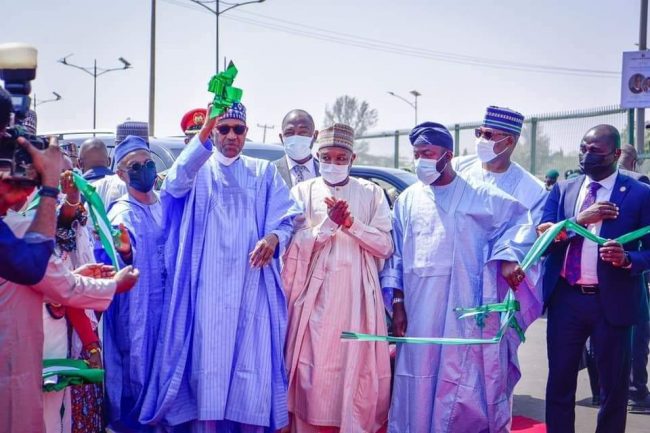 Buhari inaugurates Kawo flyover, other projects in Kaduna, recounts near death experience