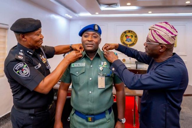 Sanwo-Olu decorates his ADC with new rank