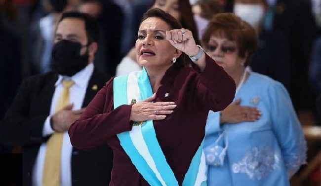 Honduras' first female president sworn in
