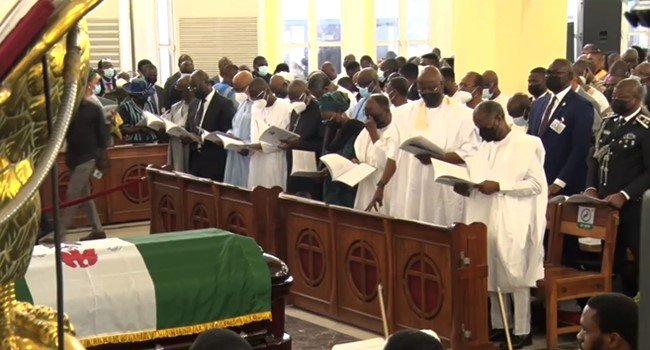 Osinbajo, Jonathan, Gowon, others attend Shonekan's funeral service in Lagos