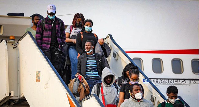 First batch of Nigerian evacuees from Ukraine arrives Abuja