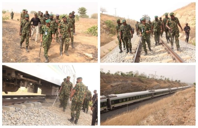 Army chief visits scene of Abuja-Kaduna train attack