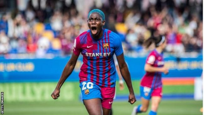 Nigeria striker Asisat Oshoala credits Barcelona squad for Pichichi award