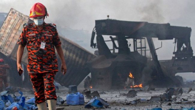 Bangladesh depot blast kills 49, injures hundreds