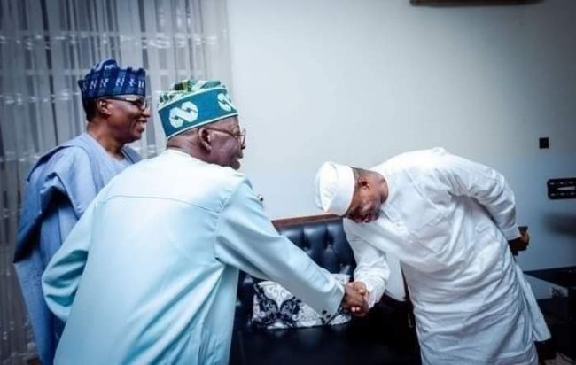Bankole pays congratulatory visit to Tinubu, drums support for APC candidate
