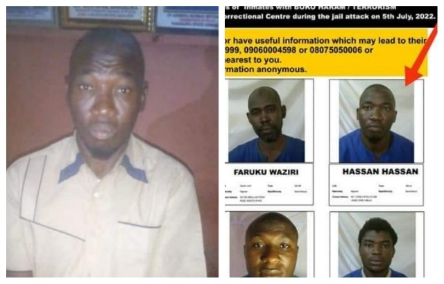Kuje prison attack: 1 inmate recaptured in Nasarawa