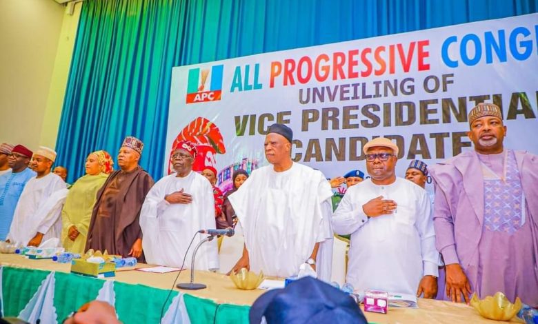 Photos: APC unveils Shettima as Tinubu’s running mate