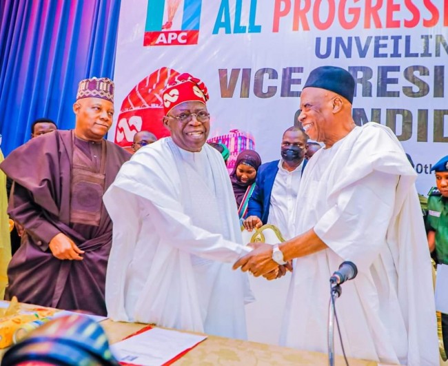 Photos: APC unveils Shettima as Tinubu’s running mate