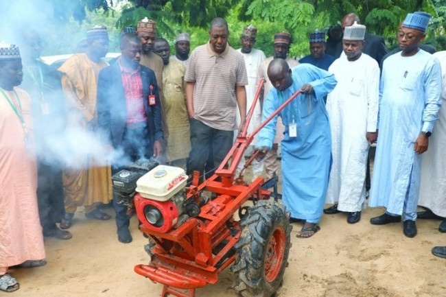 Zulum gifts N5m to almajiri who fabricated ‘hand tractor’ in Borno