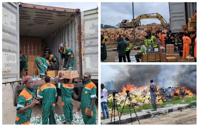 Customs destroys 48 containers of banned pharmaceutical drugs in Lagos