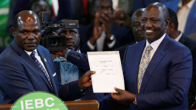 William Ruto wins Kenya's presidential election