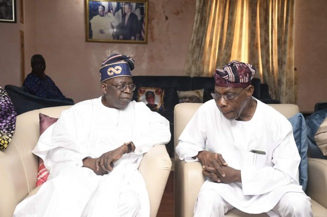 In pictures: Tinubu visits Obasanjo