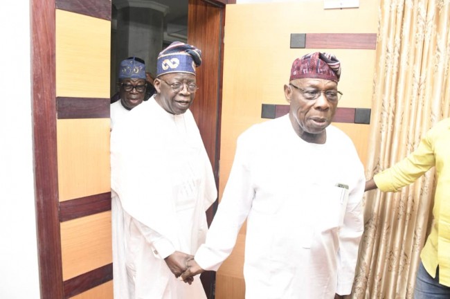 In pictures: Tinubu visits Obasanjo