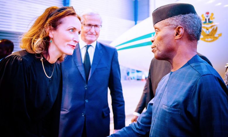 Photos: Osinbajo arrives London for Queen Elizabeth's funeral