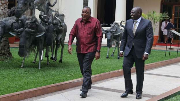 Kenya president Kenyatta congratulates successor Ruto for the first time