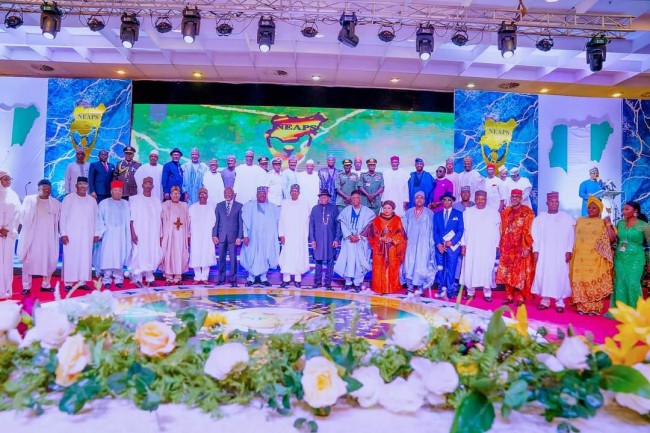 Buhari confers public service awards on Jonathan, 16 govs, others