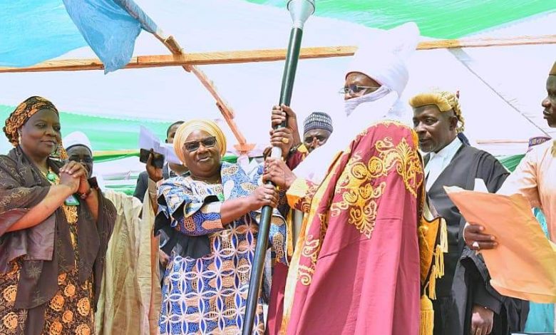 In pictures: Kaduna deputy gov presents staff of office to new Kauru emir