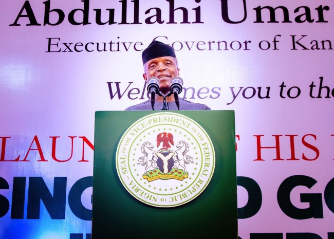 Osinbajo at Ganduje's book launch: Political office is about service to people