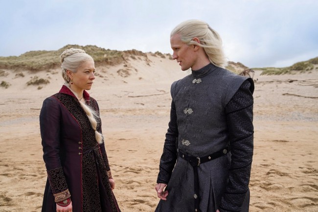 Princess Rhaenyra Targaryen (Emma D’Arcy) and Prince Daemon Targaryen (Matt Smith) from “House of the Dragon” - Ollie Upton / HBO