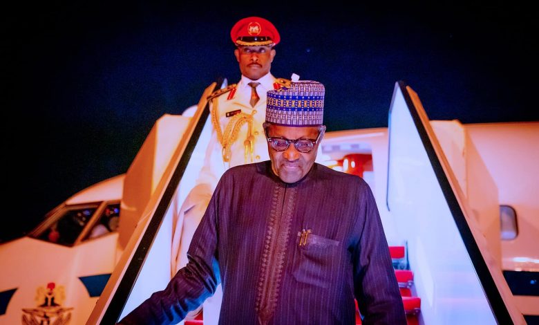 In pictures: Buhari returns to Abuja after medical trip to London