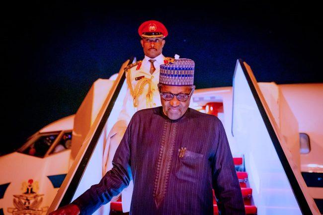 In pictures: Buhari returns to Abuja after medical trip to London