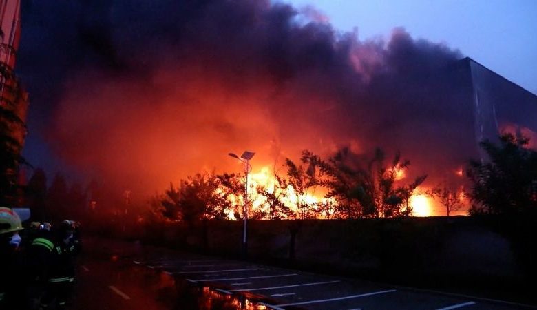 Factory fire in China