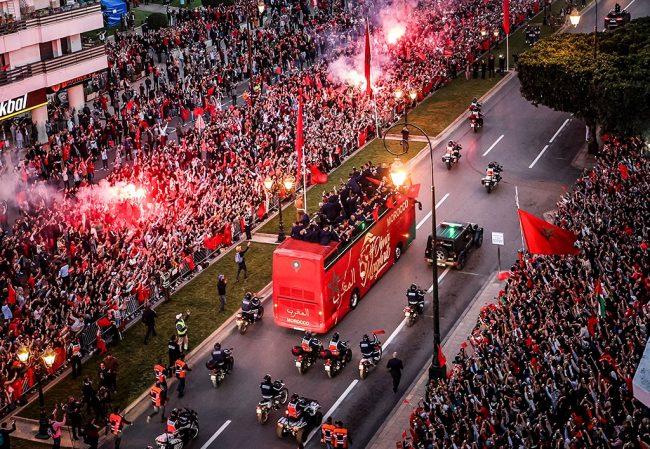 Morocco celebrate World Cup feat with colourful street parade