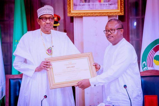 Buhari vows the defence of democracy in Africa, receives Guinea Bissau's highest honour