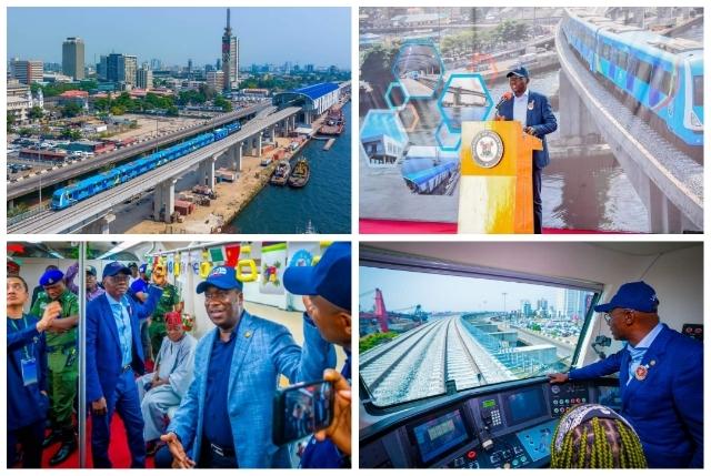 Sanwo-Olu completes infrastructure work on Lagos blue rail line, takes first ride