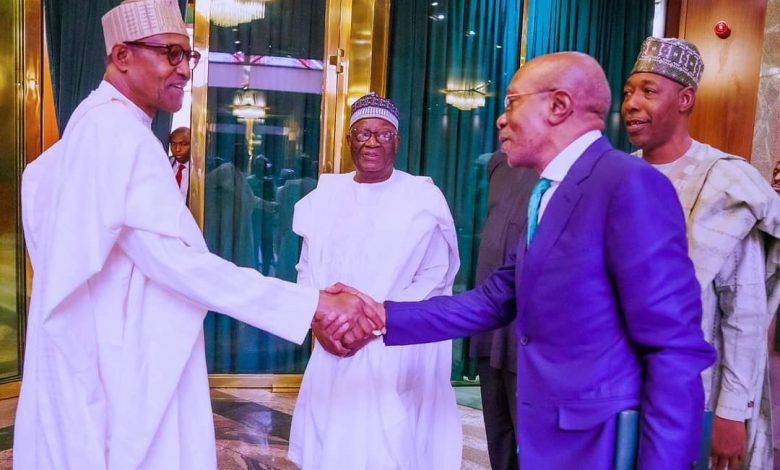Embattled CBN gov Emefiele meets Buhari at State House