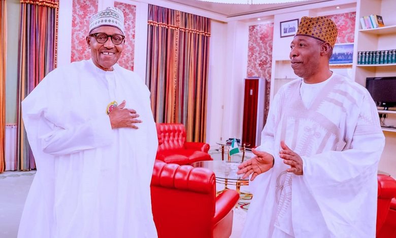 Borno 90 percent safe for elections, Zulum says after meeting Buhari