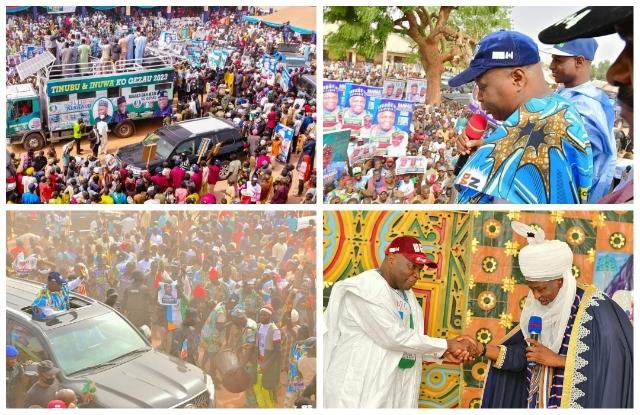 2023: Gombe governor leads campaign to Dukku, bags traditional title