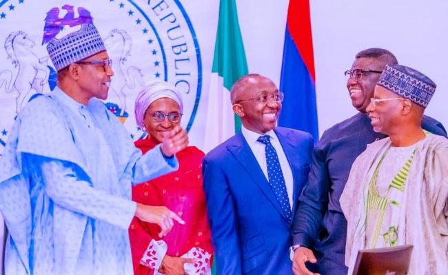 Grow FG assets from 18 to 100 trillion naira in 10 years, Buhari charges new MOFI board