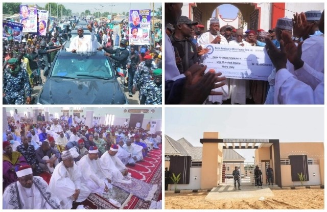Zulum unveils 3 projects on Bama, gives business owners ₦‎100m