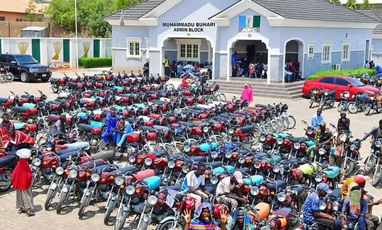 Gombe govt to distribute 15,000 motorcycles to 'Achaba' riders