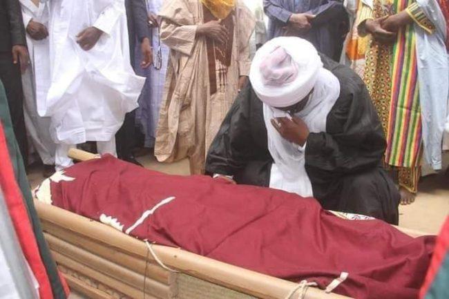 Photos: Katsina emir weeps, bids farewell to late friend