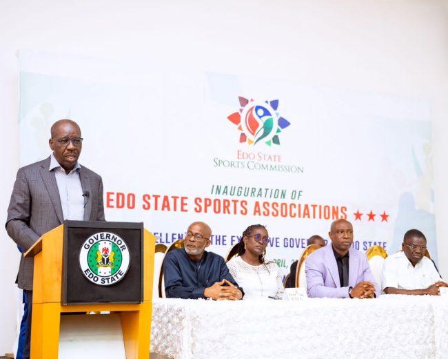 Obaseki inaugurates board members of 31 sports associations