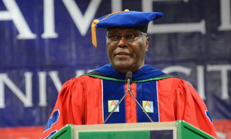 Two children of Atiku's deceased media aides graduate from AUN on his scholarship