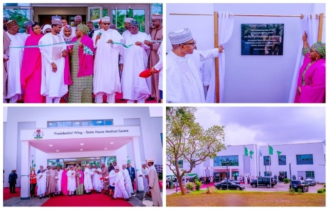 11 years after conception, Buhari unveils medical centre at presidential villa