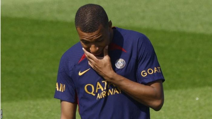 Kylian Mbappe will not train with PSG first team amid contract stand-off