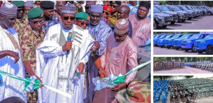 Zulum presents 50 patrol vehicles, 300 motorcycles to military, CJTF, others